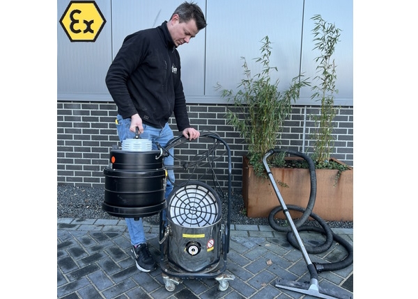 industriële stofuziger ATEX zone 22 huren Rentimo filter