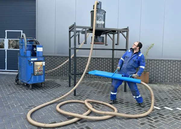 Cycloon voorafscheider Rentimo huren 150 Liter praktijk