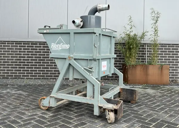 Kantelcontainer cycloon voorafscheider rentimo huren machine zijkant