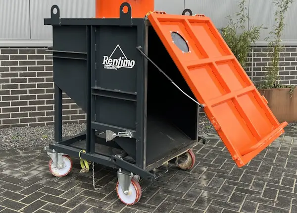 ATEX filter voorafscheider kantelbaar 600 liter klep open